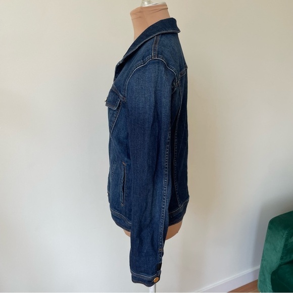 7 for all Mankind 7FAM Jen7 Blue Stretch Denim Jean Jacket EUC Size Small - Picture 2 of 11